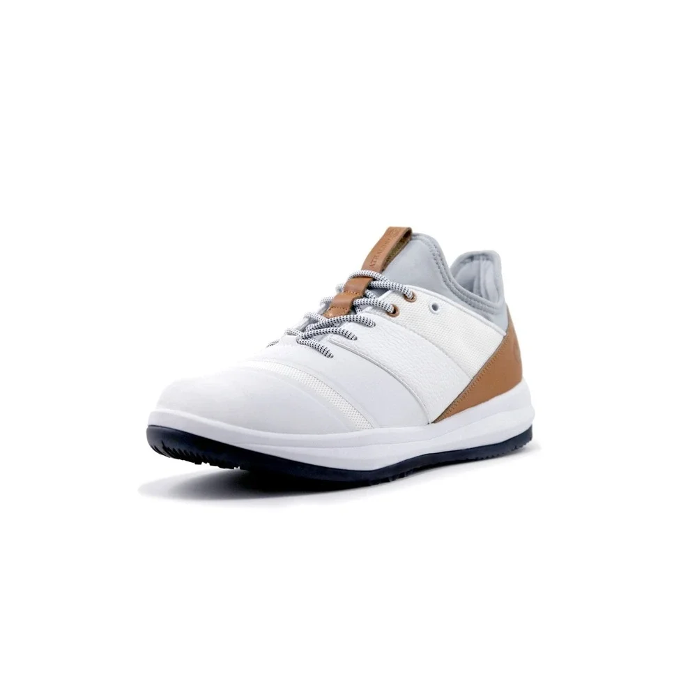 Athalonz EnVe Golf Shoes, Men Size 8  White/Tan. Less Sway - More Distance NIB‎